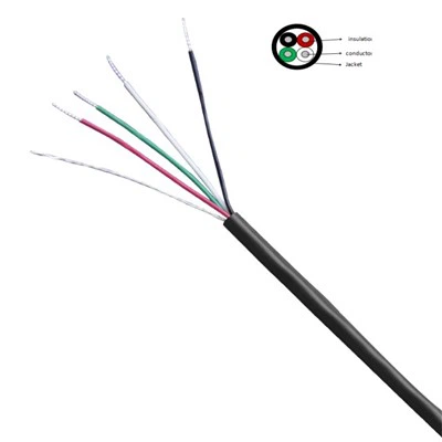 4-žilni 22 Awg večvodniški kabel, zaščiten z aluminijasto folijo
