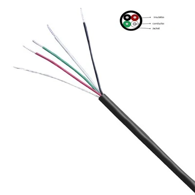 4-žilni 22 Awg večvodniški kabel, zaščiten z aluminijasto folijo